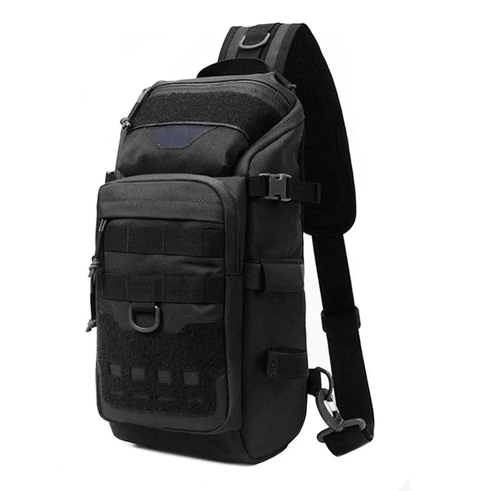 Single Shoulder Crossbody Bag, New Fishing Backpack, Outdoor Travel Motorcycle Riding Chest Pack, Plain Surface Nylon Tool Bag, Tactical Crossbody Bag, Multifunctional Chest Bag