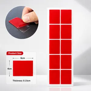 Strong Adhesive Double Sided Tape Pads, Transparent Nano Mounting Squares, Waterproof No-Drill Sticky Pads for Car Dashboard, Phone Holder, Hooks & Home Decor