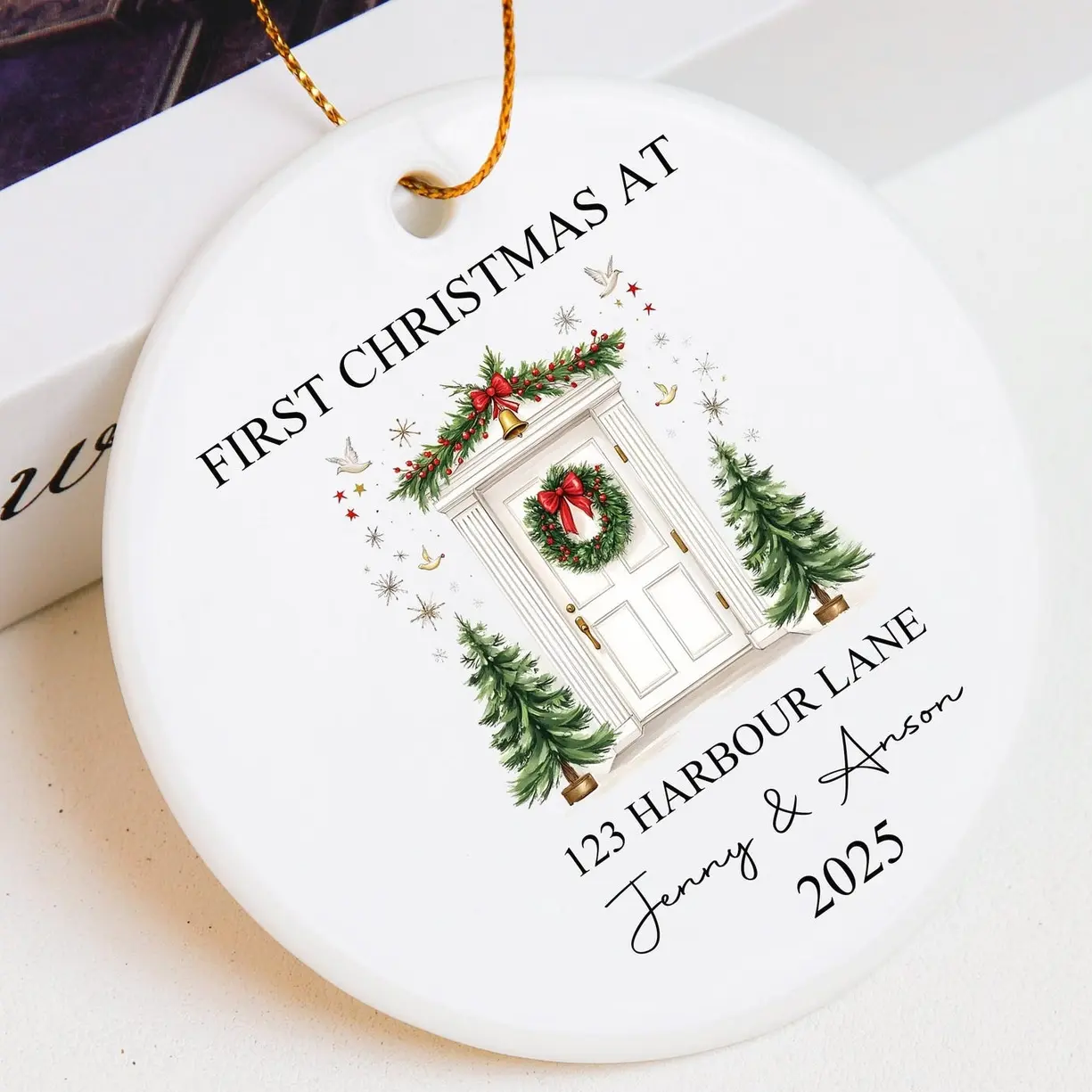 Personalised New Home Bauble,New Home Christmas Ornament 2025,First Christmas in Our New Home Ornament, Happy New Home Gift,New Home Decor 8TH