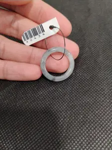 Natural Grade A Jadeite Jade Ring | Authentic Burmese Jade Band | Dove Grey | Size US 8.5