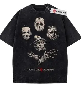 Freddy Kruege T-shirt, Jason Voorhees T-shirt, Michael Myers Tee, Leatherface Tee,  Fashion Cotton, Full Colors, Full Sizes, For Men, For Women.