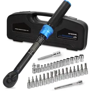 1/4-Inch Drive Click Torque Wrench Set, 33 count  Torque Wrench Set (20-240IN.LB/2.3-27.1Nm),Inch Pound Click Torque Wrench with Bit Sockets, 3/8 Adapter,  Tool Kit