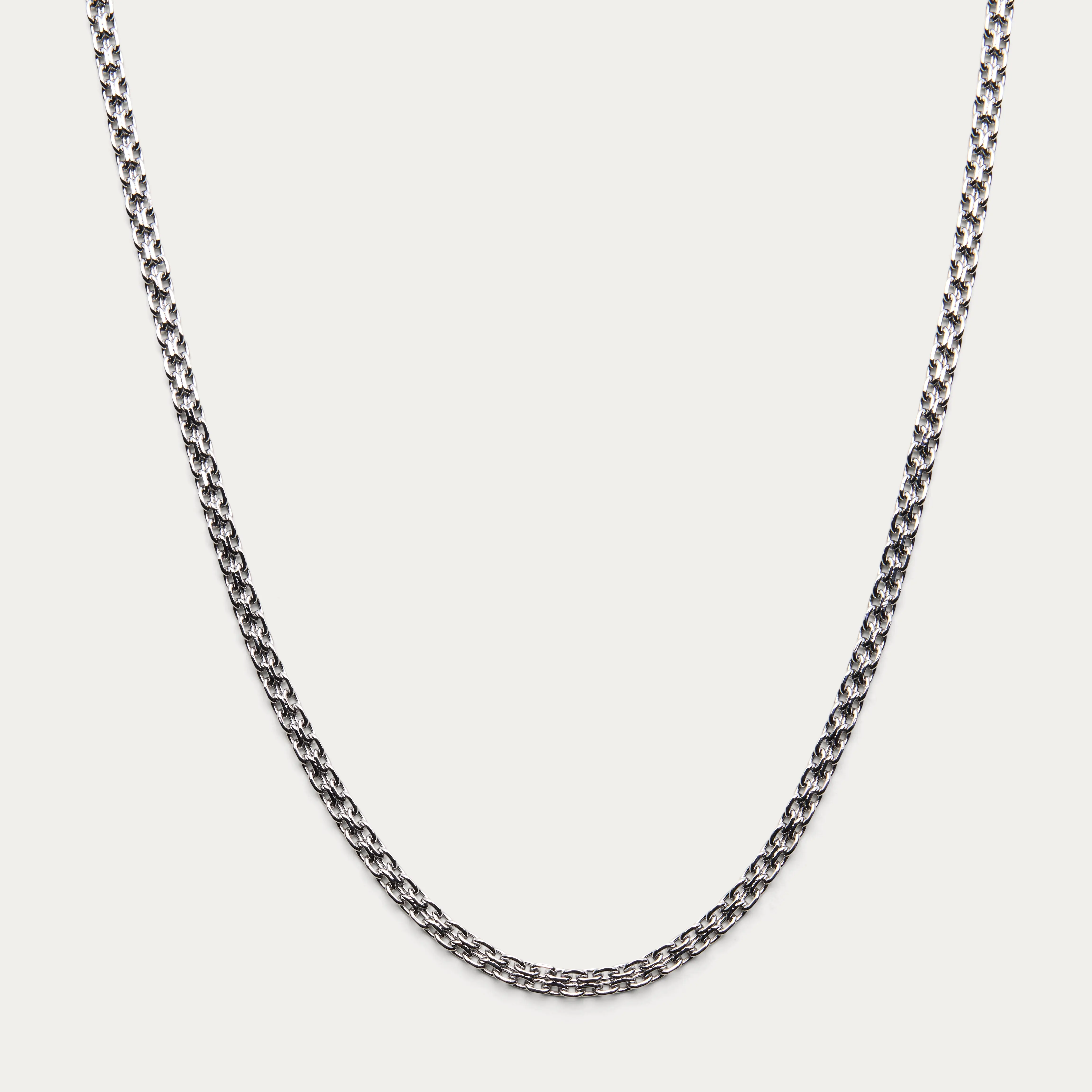 SILVER HELIX CHAIN 4mm | Men's Silver Chain Necklace | Double-Link Jewelry