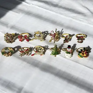 Merry & Midnight - 12pc Christmas Napkin Ring Collection