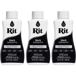 Rit All-Purpose Liquid Dye, Black, 3-Pack