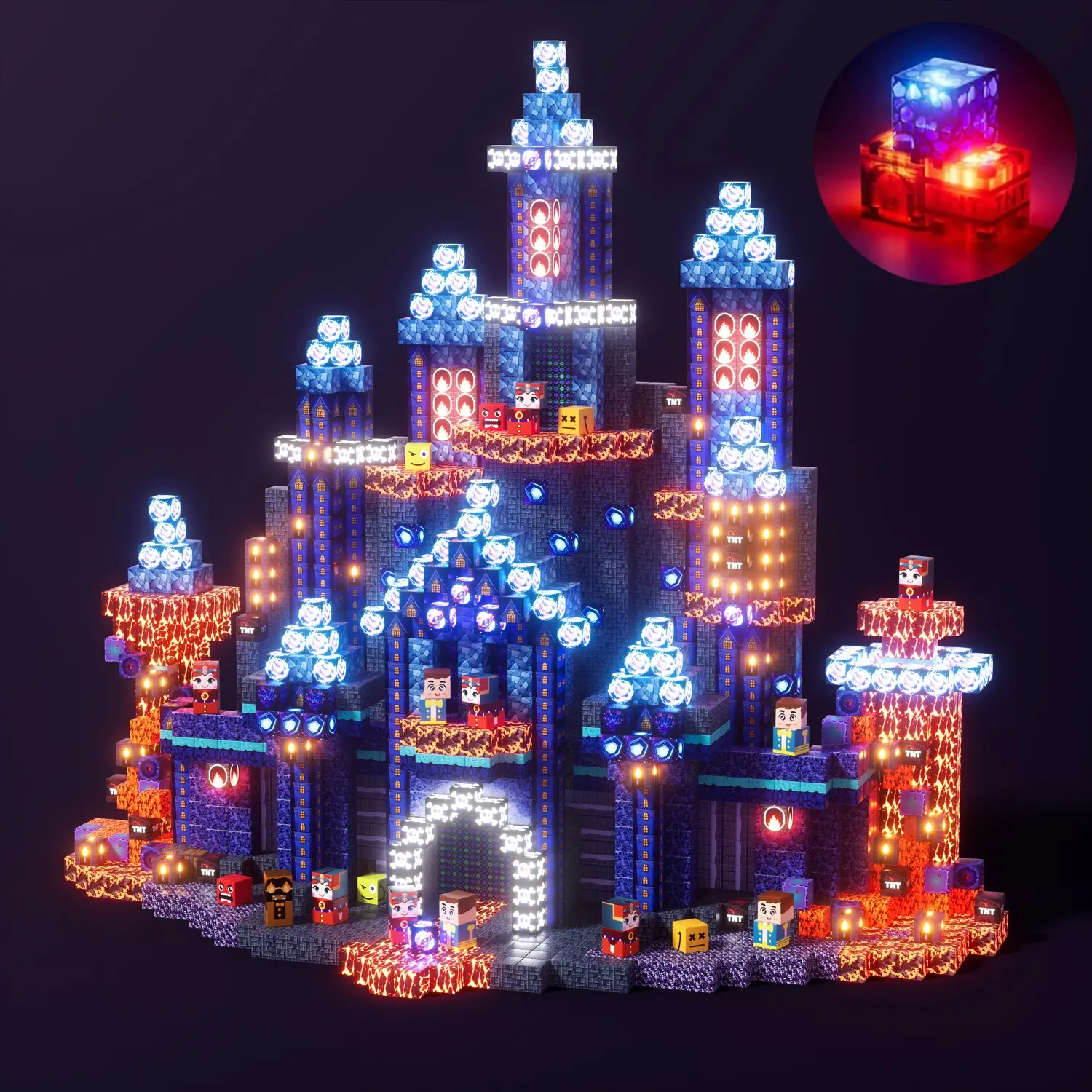 150/100 PCS Light Up Magnetic Building Blocks Tiles, STEM Educational Building Blocks for Kids Ages 3+, Montessori Toddler Toys with Large Safe Pieces, Creative Christmas Birthday Gifts for Boys & Girls, Magnetic Building Set, STEM Construction Set