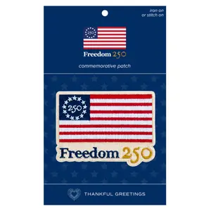 Freedom 250 Heat Press Embroidered Patches – Officially Licensed F250 Iron-On Appliqués for Jackets, Hats & Bags