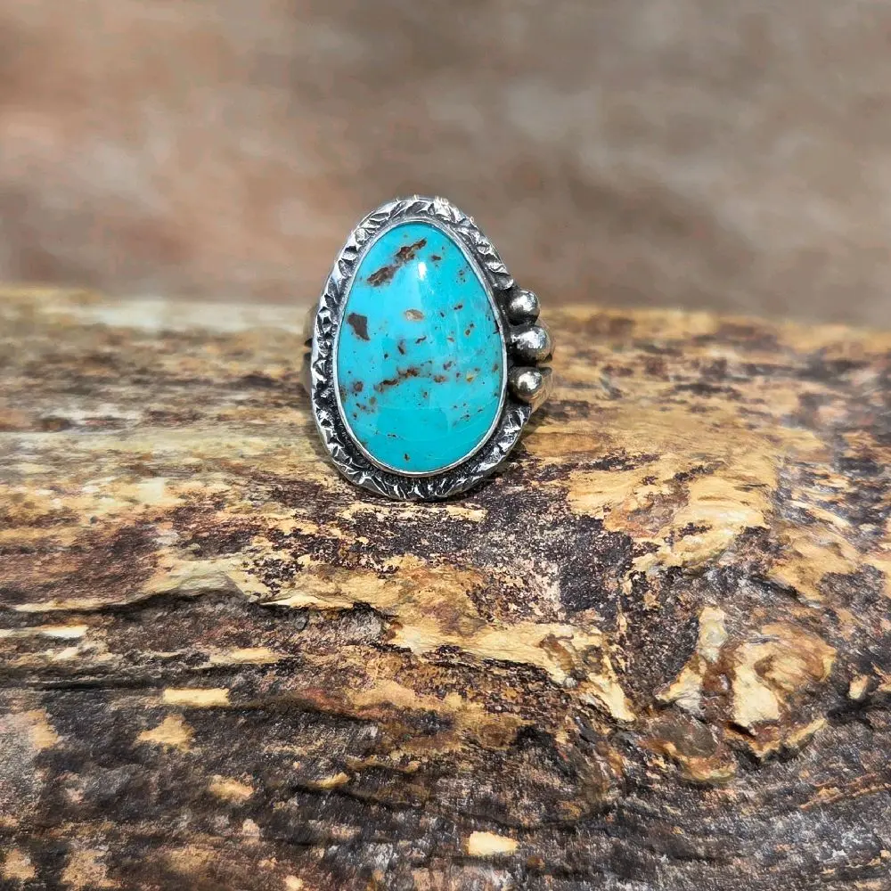 Sterling Silver Arizona Turquoise Ring Size 5.5
