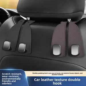 Direct from the manufacturer: Car seat back phone holder hook, faux fur, hidden in-car zinc alloy hook