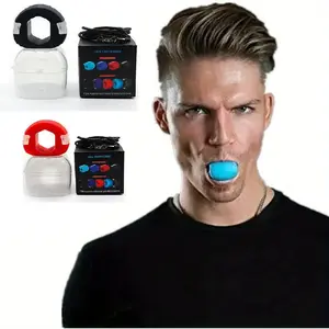 Silicone Jawline Exerciser, Powerful Jaw Neck Facial Exerciser, Jaw Trainer, Skincare Comfort Black/ Blue /Red