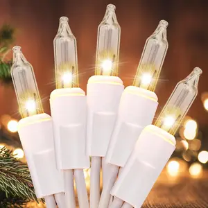 Christmas Lights 150 Count Clear White Wire Connectable Warm White String Lights for Christmas Tree,Garland,Home,Patio, Wedding,Party,Festival Decor