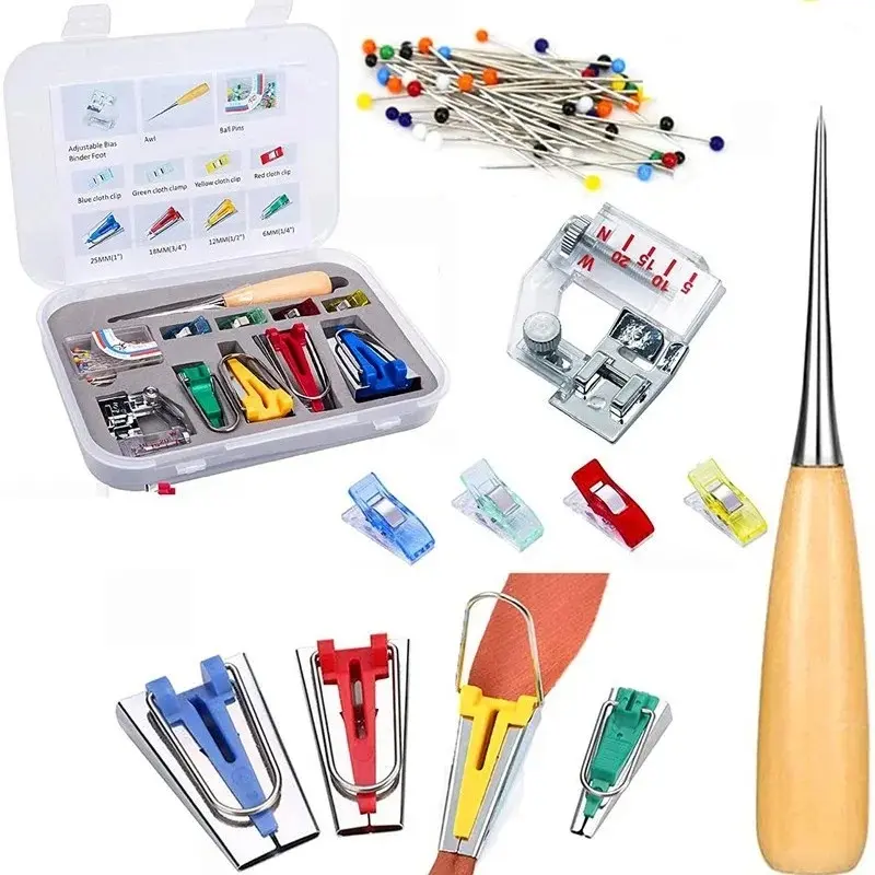 1Set DIY Sewing Bias Binder Tool Set Sewing Supplies Crafts Multi Functional Quilting Binding Maker for Home Use Sewing Craft Kit