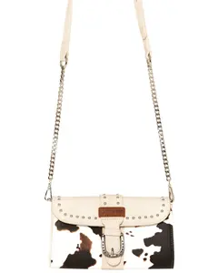 Wrangler Women's X Boot Barn Cow Print Buckle Clutch - Shy05-W136bg