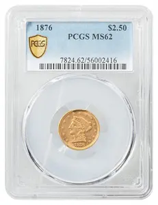 1876-Gold Coins - Liberty Head $2.5
