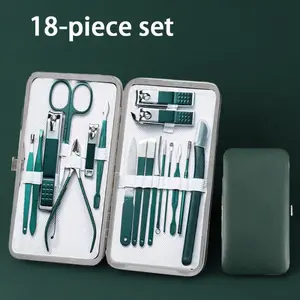 7/10/12/18pcs Compact Manicure & Pedicure Set, All-in-One Nail Tools,With Mini Case Perfect for Travel