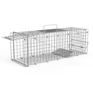 IMountek Humane Zinc-Iron Wire Cage, Foldable Small Animal Capture & Release Cage for Rodents, Small Raccoons, Otters, Ground Squirrels, Foxes, Porcupines System Terrarium Farm Ant Acrylic wheel hamster supplies rabbit  Collapsible Tunnel and Tubes  pet