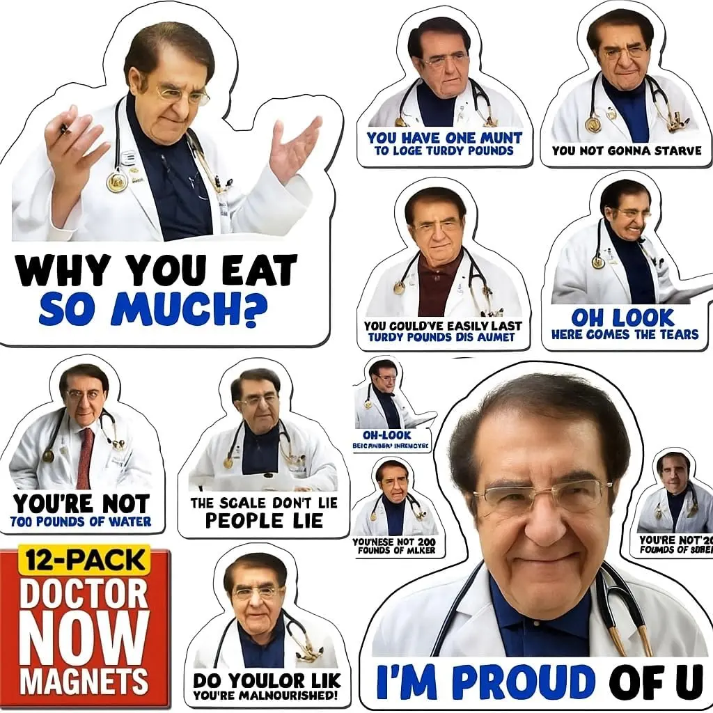Dr. Now 12-Pack Funny Fridge Magnets Set - Strong Home Supplies with Magnets, Hilarious Quotes, Decorative for Adult Unisex Kitchen, Office, Inspirational Gift