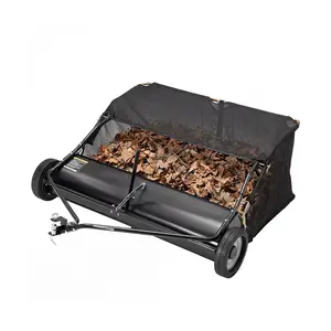 Tow Behind Lawn Sweeper, Grass & Leaf Collector with Large Hopper, Adjustable Sweeping Height & Dumping Rope, for Yard, Lawn & Farm