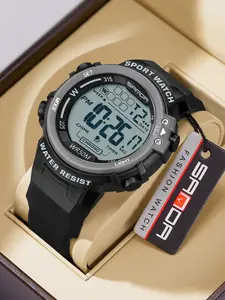 SANDA Watches Alarm Clock Waterproof Digital Watch New Fashion Outdoor Sport Men Multifunction, Men's Sportive Watch, Waterproof with Luminous & Alarm & Date, with Box, Fashionable Waterproof Watch, Multifunctional Watch, Sporty Waterproof Watch
