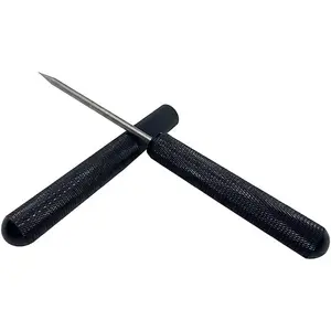 Ice Pick,Ice Cone, , 1 count Aluminium Alloy   ,Frozen  for Kitchen Tool Restaurant Bar Long Ice Pick with Safety Cover (Black)