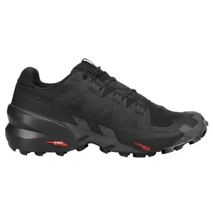 Salomon Mens Speedcross 6 Trail Running Sneakers Shoes - Black