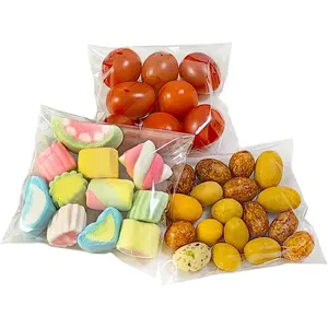 100 count Clear Plastic Resealable Cellophane Bags, 4x4 Inches, Self Sealing, Thick & Durable,  Grade Safe, Ideal for Packaging Cookies, Candy, Snacks & Party Favors