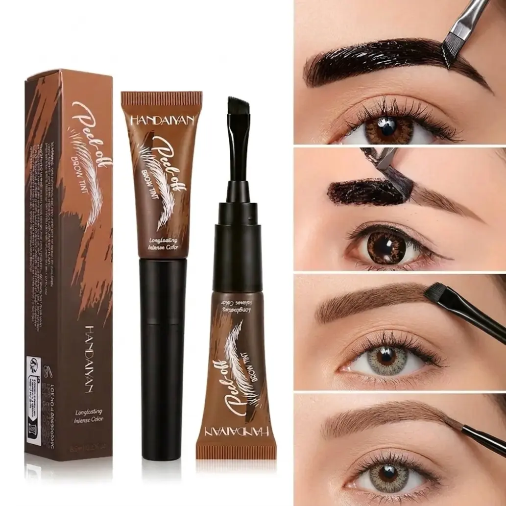 Eyebrow Dye Paste, 3 Colors Available, Waterproof Long-Lasting Brow Tint, Easy Peel-Off Formula, Eyebrow Gel Tint