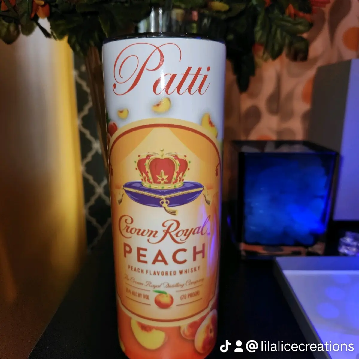 Crown Royal Inspired Tumblers with Fruit Ice Toppers
