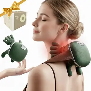 Bionic Hand Heating Neck Massage Device, 4D Kneading Wireless Portable Electric Massager for Deep Tissue Pain Relief, Finger Pressure Neck Shoulder Hand Leg Massager, Ideal Home Use Relaxation Gift,Dad Gifts, Neck Shoulder Relaxer