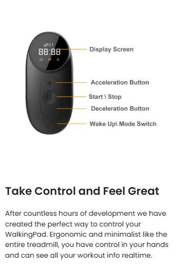 WalkingPad P1 Foldable Walking Treadmill For Home&Office With Remote Control - 12Month Warranty