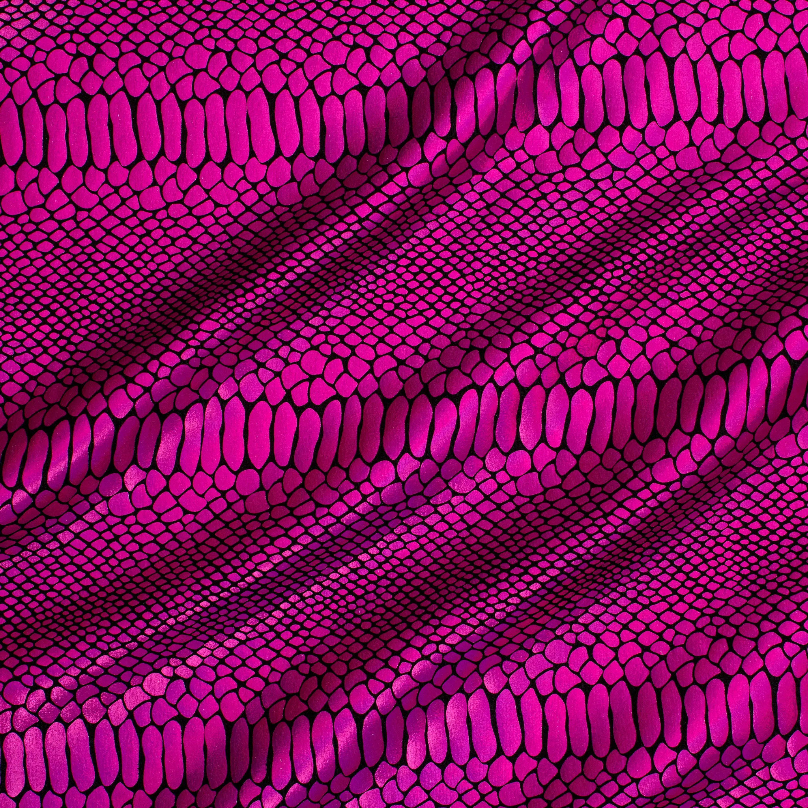 Fever Snake Foil Stretch Nylon Spandex Fabric | Spandex Palace