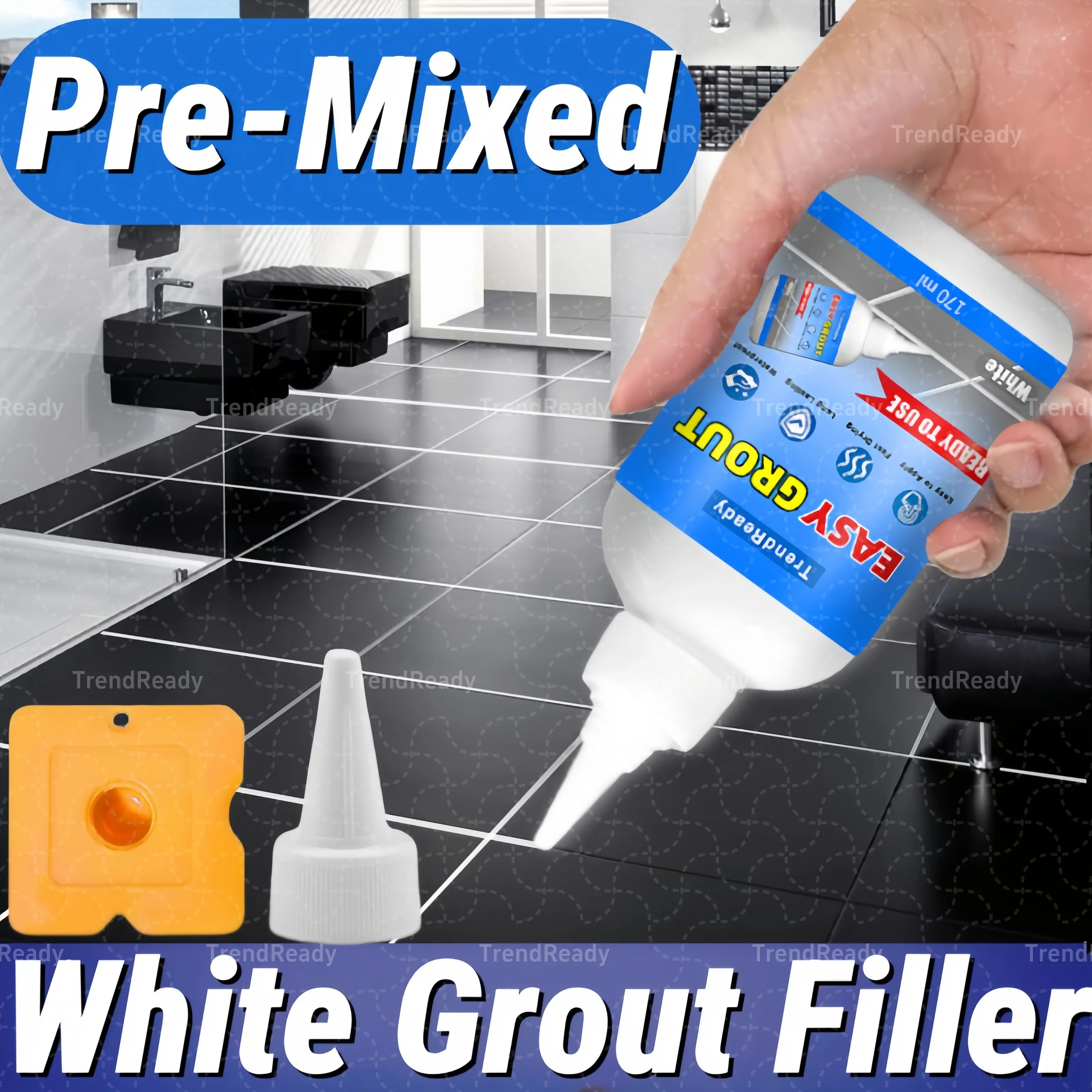 2bottles Grout Filler, Kitchen CabinetCountertopWaterproofAdhesive Sealant, caulking sealant,grout,adhesive glue forbathroom tiles, grout sealer, tilegrout, Halloween, Heavy-duty Super Glue, LivingRoomWashbasin Ceramic Tile GroutFloor Tiles