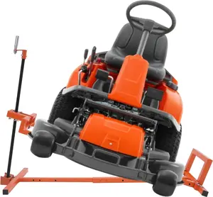 Lawn Mower Lift Jack, Lifting Platform 882 Lbs Capacity Telescopic Maintenance Jack for Garden Tractors & Riding Lawn Mower with Manual Handle & Power Tool Extension Handlek Lifting Platform W/Manual Handle Steel Powder Coated Red
