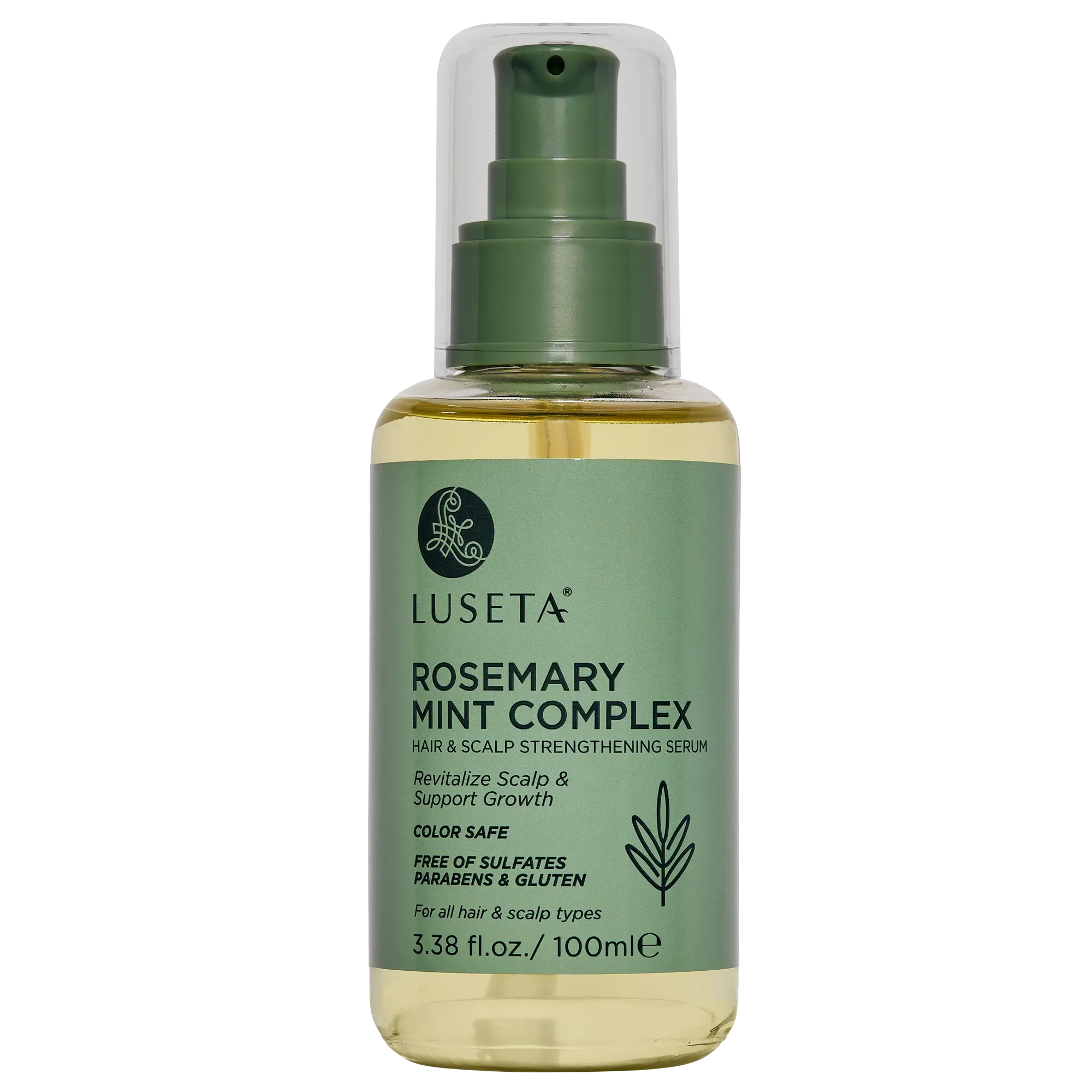 Luseta Rosemary Oil for Hair Growth - Strengthening and Moisturizing Formula for Thinning, Damaged Hair and Split Ends - Color Safe (3.38oz)