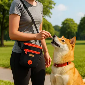Multifunctional Dog Snack Bag, Outdoor Training Pet Treats Pouch, Waist-Hanging Portable Dog Feeding Bag, Lightweight and Easy to Carry, Training Gear