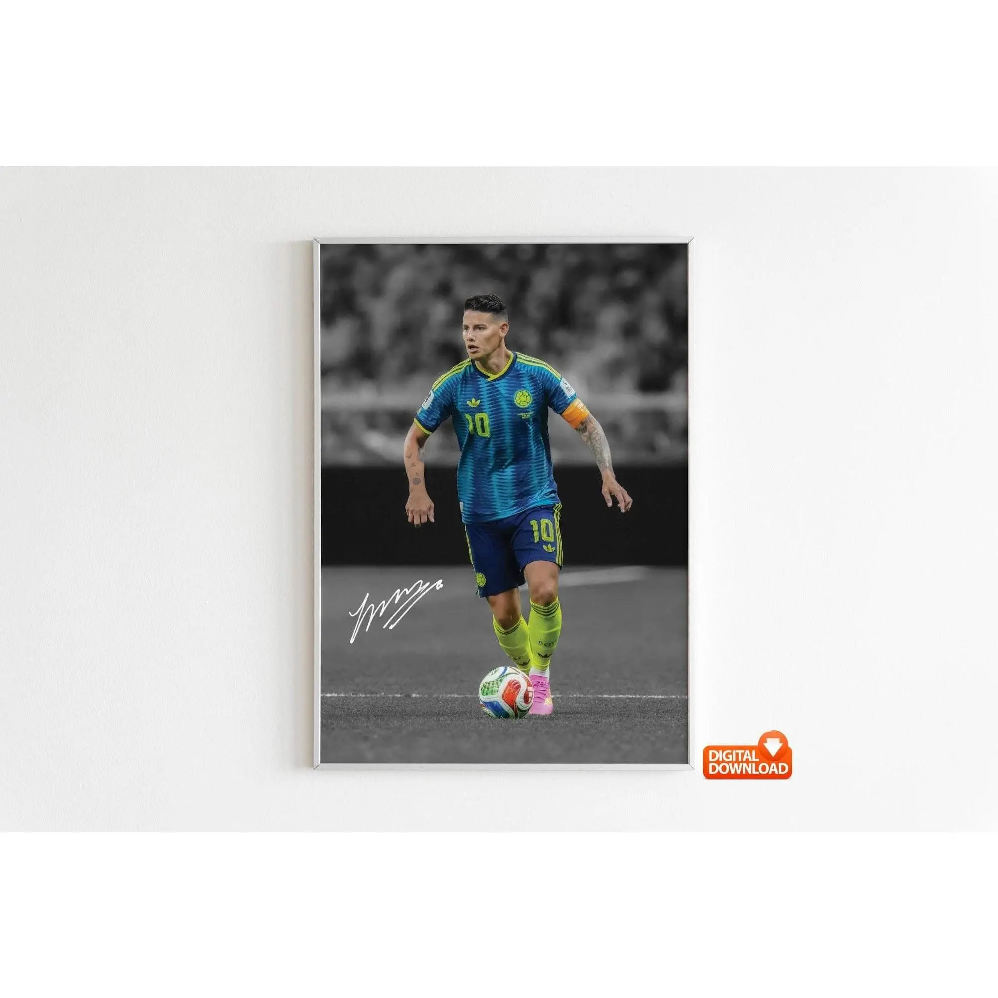 James Rodriguez Poster, Signed Football Poster( Unframed - Print Only )