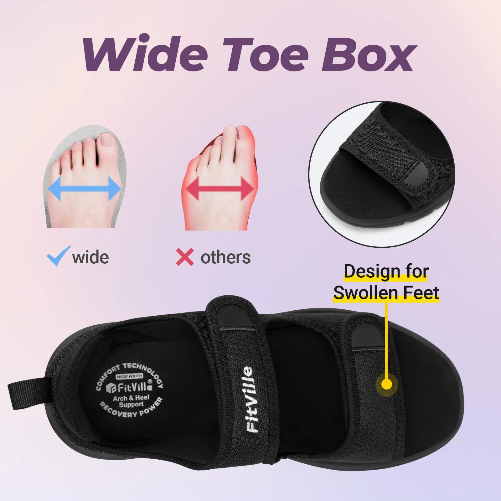 FitVille Diabetische Damesschoenen Extra Breed Leren Mocassins Slippers Orthopedische Schoenen met Klittenband Loafers Comfortabele Wandelschoenen voor Gezwollen Voeten, Wijn 39 EU X-Breed FitVille Diabetische Damesschoenen Extra Breed Leren Mocassins Slippers Orthopedische Schoenen met Klittenband Loafers Comfortabele Wandelschoenen voor Gezwollen Voeten, Wijn 39 EU X-Breed