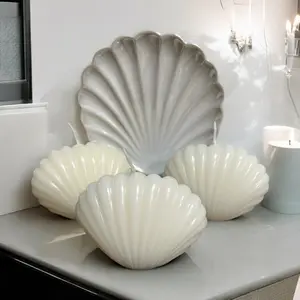 Candle Seashell "Ozean" Perfect gift for loved ones  white seashell Nautical Decor Freshener