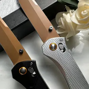 Lightweight Folding Knife ， Silver Multi-Hole Handle, Blade, Quick-Open Mechanism,Edc Outdoor Survival, Perfect Gift