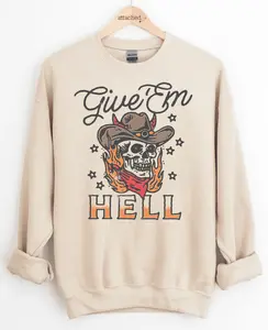 Give 'Em Skull Graphic Top