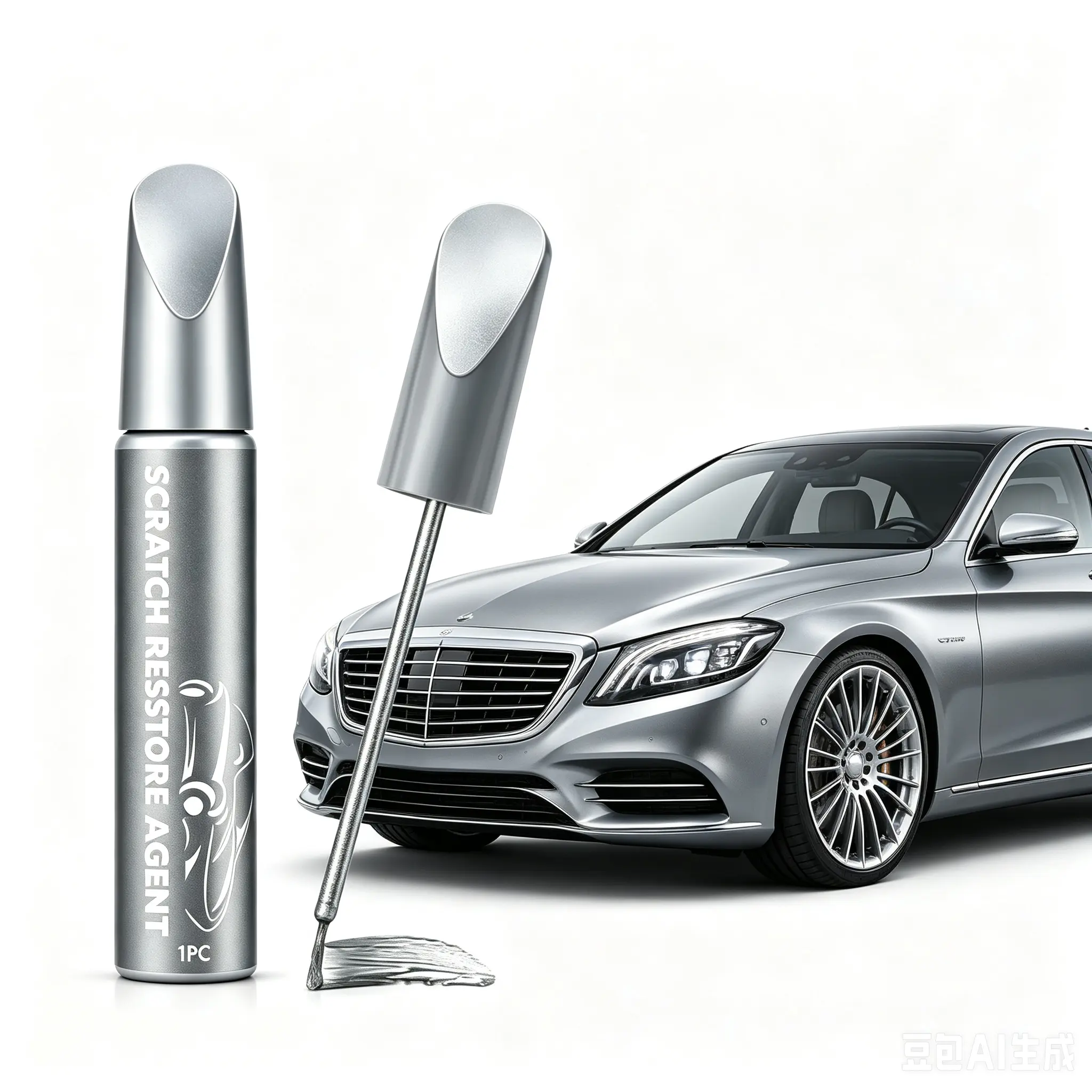 Universal Black Car Wheel Scratch Repair Pen Kit - Enamel, Metal Alloy Rim Touch-Up Paints, Liquid Car Scratch Repair Marker, Automotive Curb Rash Remover