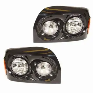 Fortpro Black Headlight for Freightliner Century 2005-2015, Both Sides