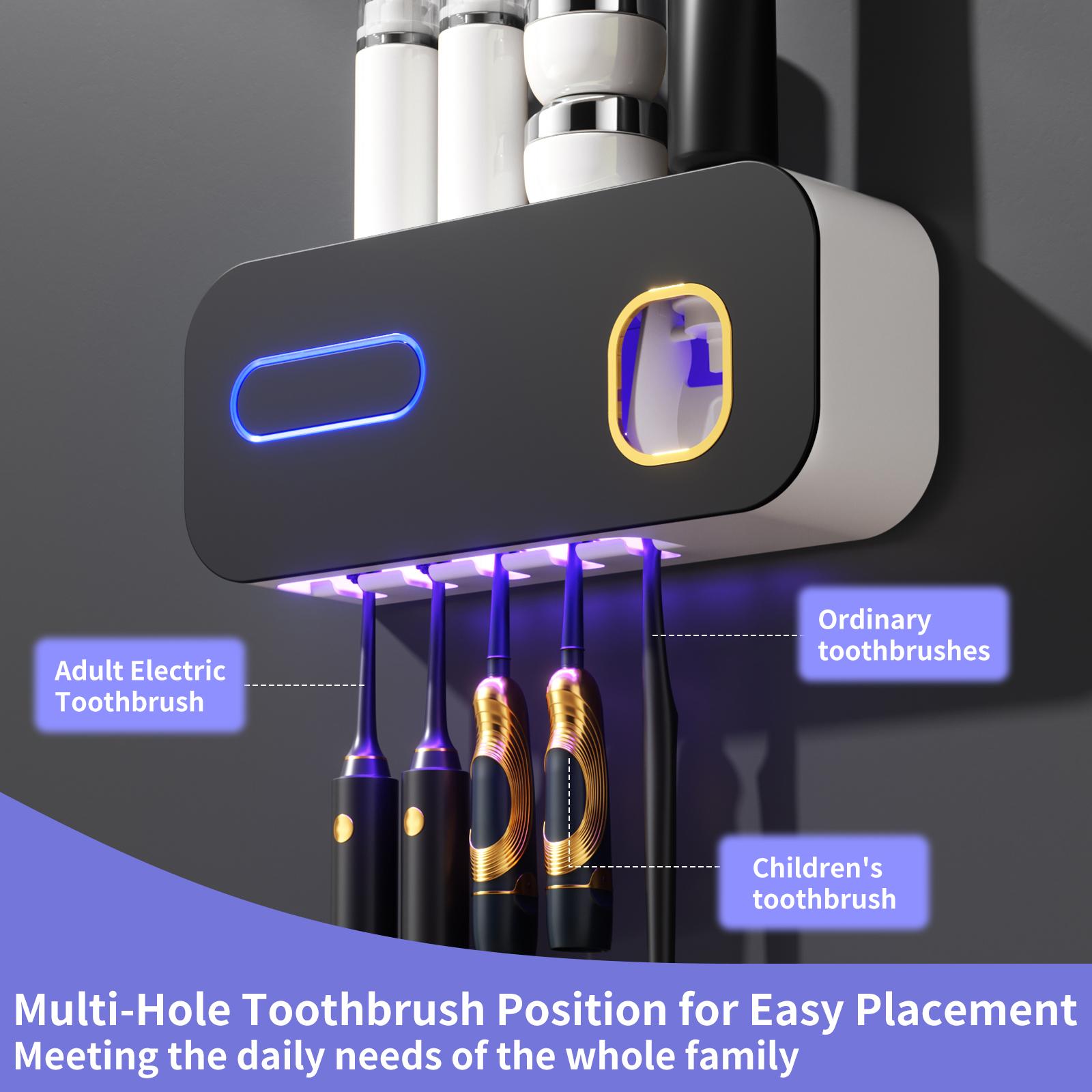 Toothbrush Holder Set,1 Set Wall Mounted ToothbrushHolder with Gargle Cup & Toothpaste Dispenser.Bathroom Organizer for Toothpaste & Brushes,Toothbrush Protector, Home Supplies, ToothbrushStorage