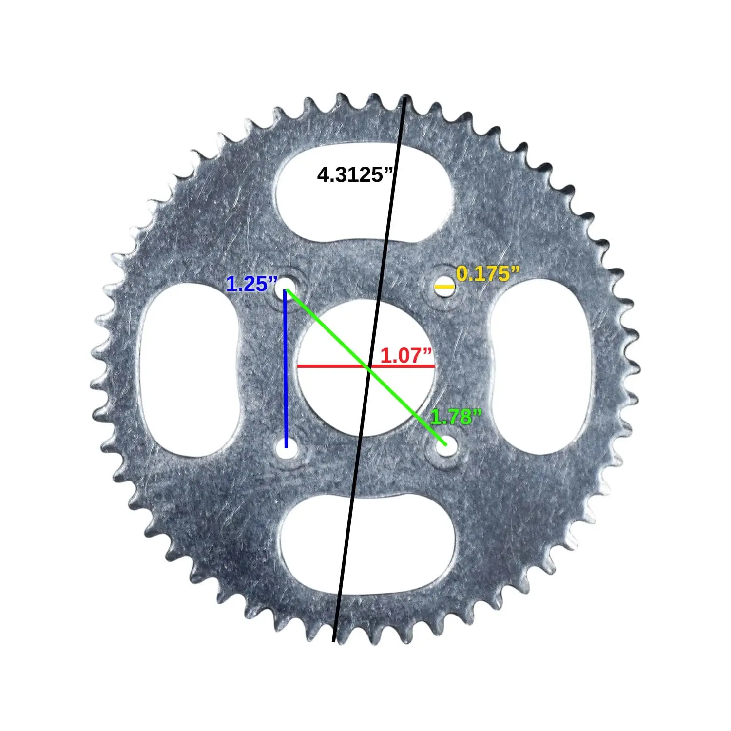 #25 Chain 53 Tooth Sprocket for the Rollplay Nighthawk