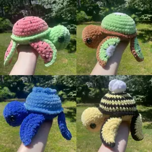 Crochet Turtles, Handmade, Watermelon, Dragonfruit, Kiwi, Sushi, Fruit turtles