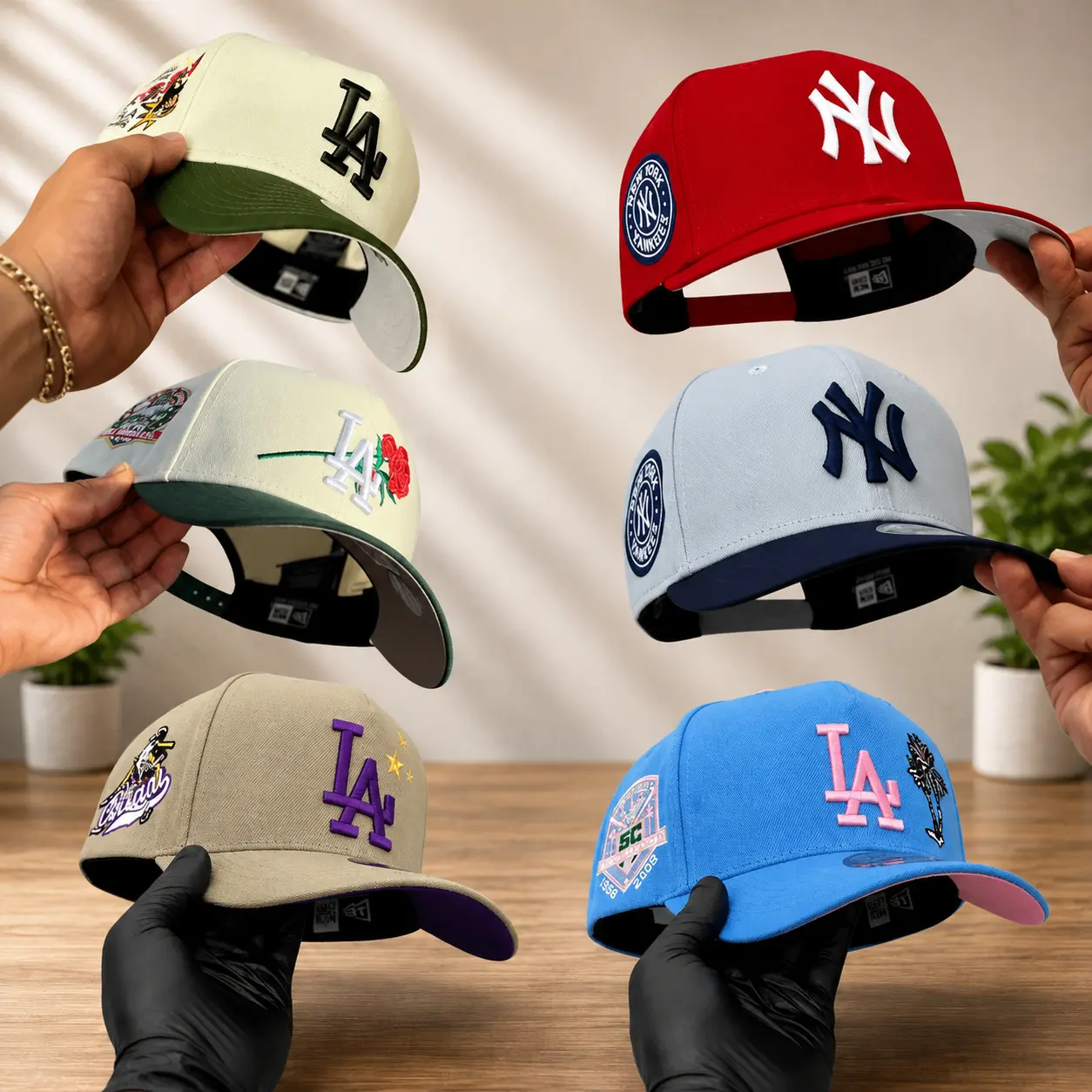 New Era MLB 9FORTY 9FIFTY 59FIFTY NY Yankees LA Dodgers NY Mets Premium Baseball Cap, Curved Brim Fitted Snapback Hat, Raised Embroidered Team Logo, Red Underbill Undervisor, Baseball Fan Gift, Urban Streetwear Hip Hop Fashion, Collector Limited