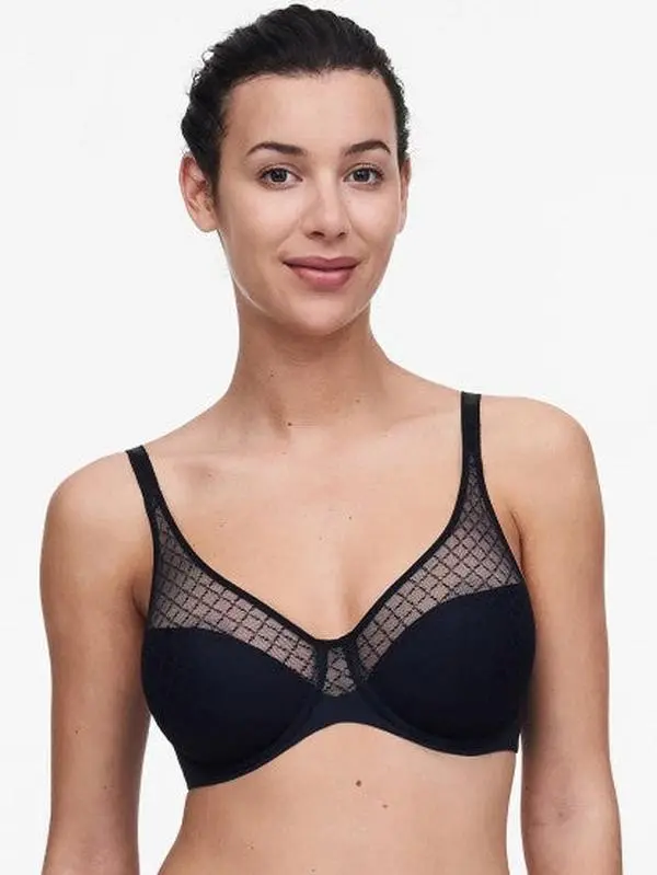 Women's Chantelle Norah Chic Comfort Underwire Bra - Padded, Nylon, Adjustable Straps, Secure Fit