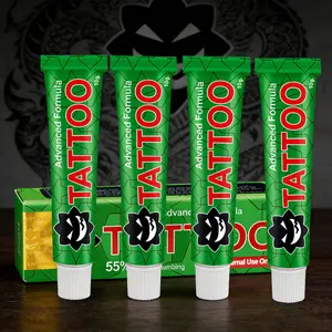 Tattoo Numbing Cream - T-K-T-X - Green 55% Numbing - Painless Tattoos Cream- Effective Numbing Formula for No-Distraction Tattoos (10g*4 Tubes)