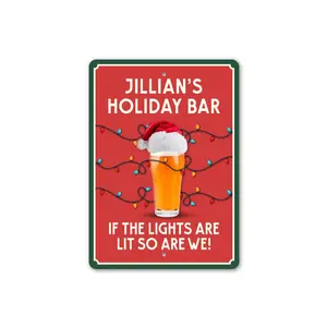 Personalized Christmas Bar Sign