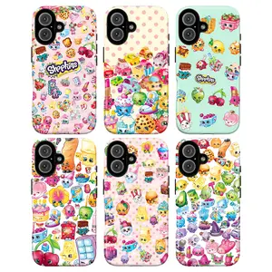 Shopkins Cute Phone Case – Kawaii Candy Dessert Cartoon, Nostalgic Childhood Toy Aesthetic, Strawberry Ice Cream Y2K Cover for iPhone 17 16 15 14 13 12 11 Pro Max & Samsung Galaxy S25 S24 S23 S22 S21